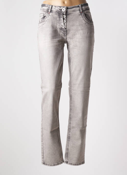 Jeans coupe slim gris CECIL pour femme