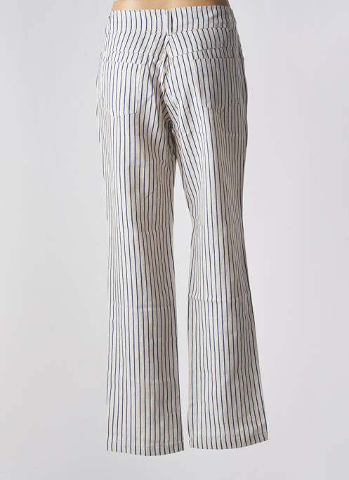 Pantalon droit bleu BLANC BOHEME pour femme