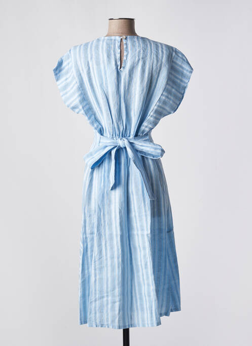 Robe courte bleu BLANC BOHEME pour femme