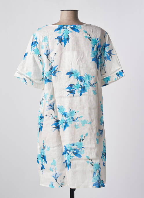 Robe mi-longue bleu BLANC BOHEME pour femme