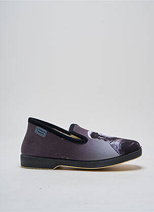 Chaussons/pantoufles voute plantaire bout rond gris LA MAISON DE L'ESPADRILLE homme