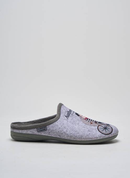 Chaussons/Pantoufles gris LA MAISON DE L'ESPADRILLE pour homme