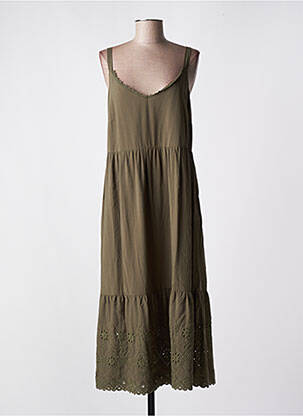 Robe longue sans manche sans manche vert BARANDI femme