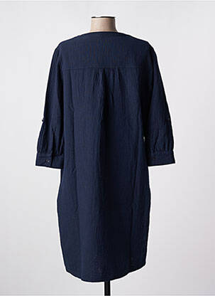 Robe mi-longue manches 3/4 manches 3/4 bleu CECIL femme