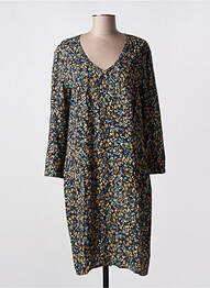 Robe mi-longue imprimé fantaisie manches longues bleu LE PETIT BAIGNEUR femme