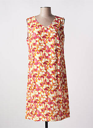 Robe mi-longue imprimé fantaisie sans manche rouge LE PETIT BAIGNEUR femme