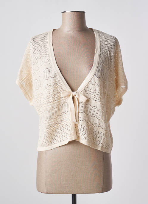 Gilet manches courtes beige LE PETIT BAIGNEUR pour femme