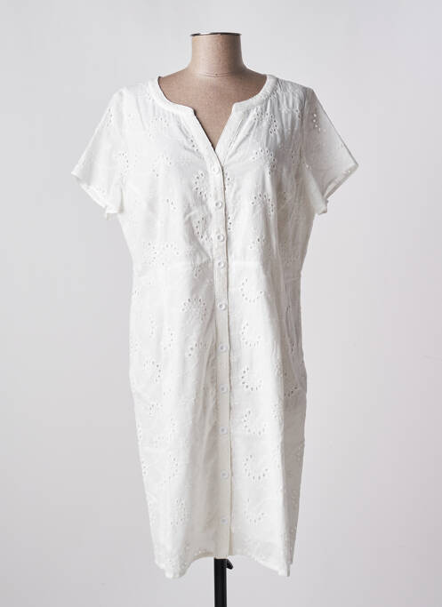 Robe mi-longue blanc BARANDI pour femme