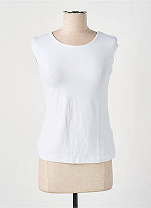 T-shirt stretch manches courtes blanc PAUL BRIAL femme