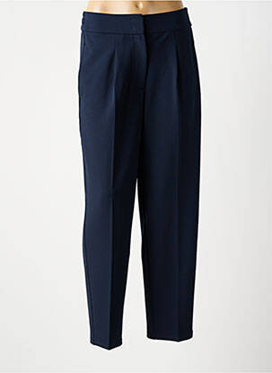 Pantalon droit tissage crêpe taille haute bleu BETTY BARCLAY femme