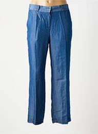 Pantalon droit taille à pinces taille haute bleu TINTA STYLE femme