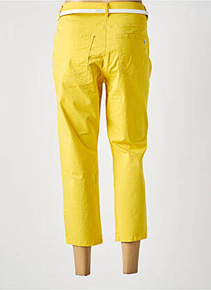 Pantacourt tissage popeline taille normale jaune BETTY BARCLAY femme