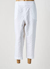 Pantalon 7/8 blanc CHRISTINE LAURE pour femme seconde vue