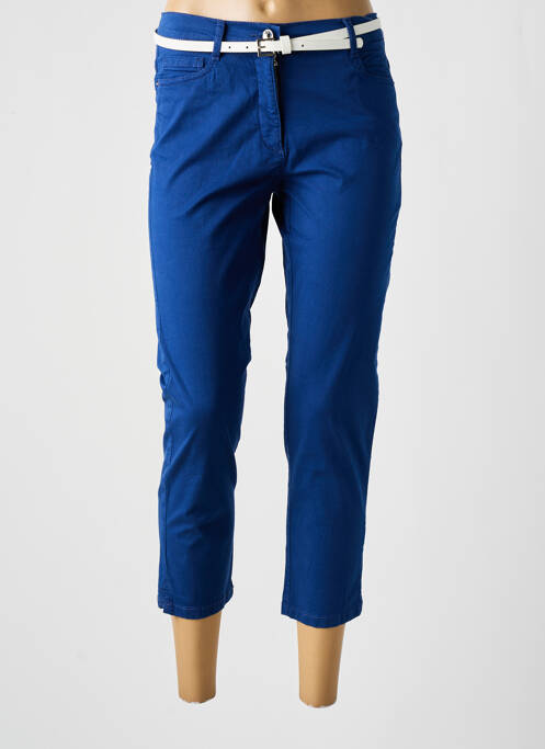 Pantacourt tissage popeline taille normale bleu BETTY BARCLAY femme