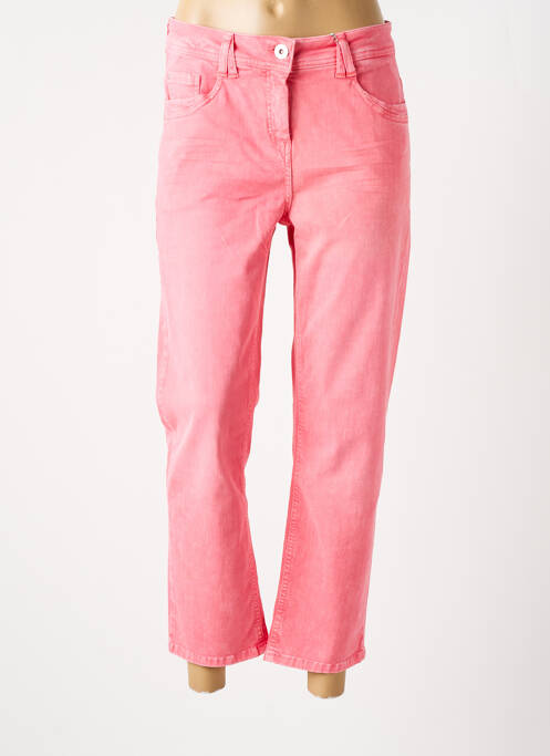 Jeans coupe droite rose CECIL pour femme