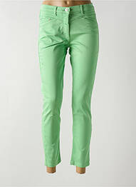 Pantalon 7/8 taille haute taille haute vert BETTY BARCLAY femme