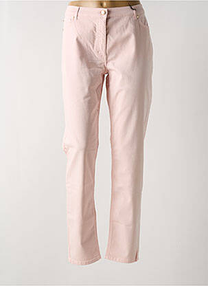 Pantalon slim tissage popeline taille normale rose BETTY BARCLAY femme