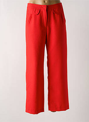 Pantalon large tissage crêpe taille haute rouge BETTY BARCLAY femme