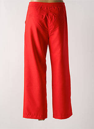 Pantalon large tissage crêpe taille haute rouge BETTY BARCLAY femme