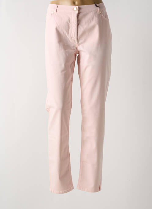 Pantalon slim tissage popeline taille normale rose BETTY BARCLAY femme