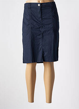 Jupe mi-longue coupe droite bleu CECIL femme