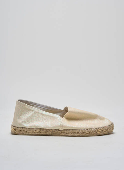 Espadrilles bout rond talon plat jusqu'à 3cm beige LA MAISON DE L'ESPADRILLE femme