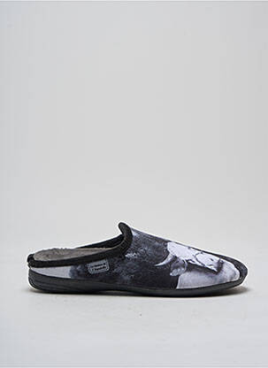 Chaussons/pantoufles impression bout rond gris LA MAISON DE L'ESPADRILLE homme