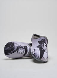 Chaussons/pantoufles impression bout rond gris LA MAISON DE L'ESPADRILLE homme
