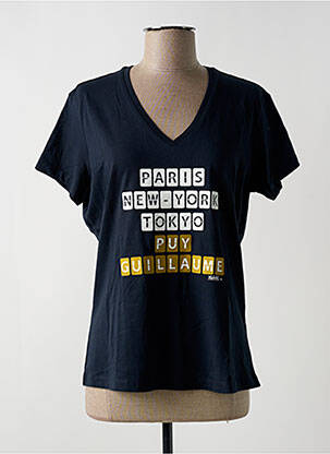 T-shirt coupe droite manches courtes bleu KAPITALES femme