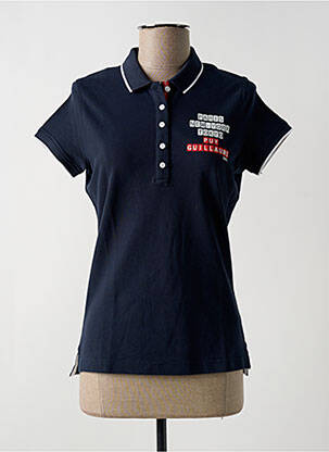 Polo stretch manches courtes bleu KAPITALES femme