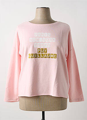 Sweat-shirt coupe over-size manches longues rose KAPITALES femme