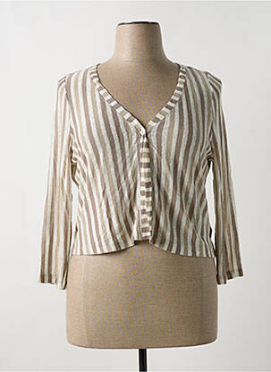 Gilet manches longues manches 3/4 beige FRED SABATIER femme