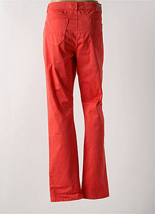 Pantalon slim tissage popeline taille normale rouge FRED SABATIER femme