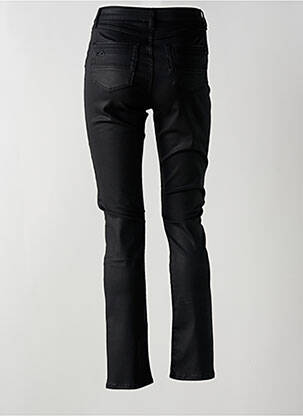 Pantalon slim tissage enduit taille normale noir MEI GAO femme