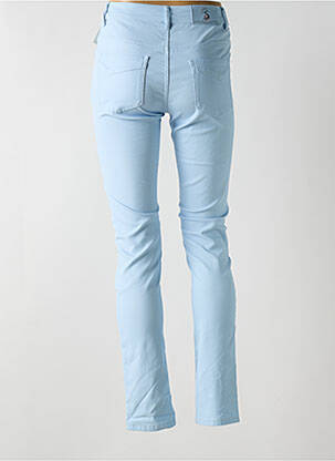 Pantalon slim tissage popeline taille normale bleu S.QUISE femme