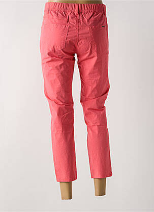 Pantalon 7/8 tissage popeline taille normale rose S.QUISE femme