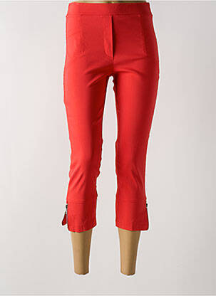 Pantacourt stretch taille normale orange HALOGENE femme