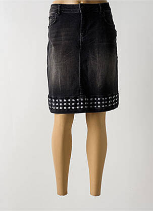 Jupe mi-longue coupe droite noir FRED SABATIER femme