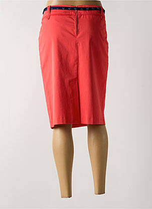 Jupe mi-longue taille à pinces orange UN TEMPS POUR ELLE femme