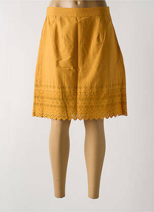 Jupe mi-longue taille à pinces jaune AGATHE & LOUISE femme