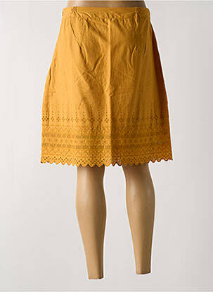 Jupe mi-longue taille à pinces jaune AGATHE & LOUISE femme