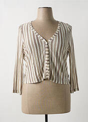 Gilet manches longues beige FRED SABATIER pour femme seconde vue