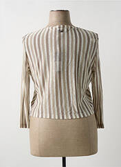 Gilet manches longues beige FRED SABATIER pour femme seconde vue