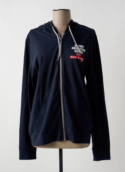 Veste casual col rond bleu KAPITALES femme