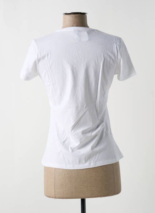 T-shirt coupe droite manches courtes blanc KAPITALES femme