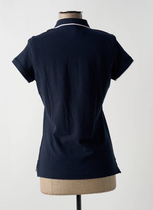Polo stretch manches courtes bleu KAPITALES femme