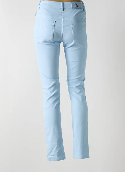 Pantalon slim tissage popeline taille normale bleu S.QUISE femme