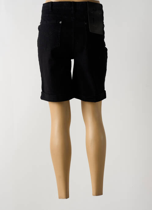 Bermuda coupe droite taille normale noir LEGZSKIN femme