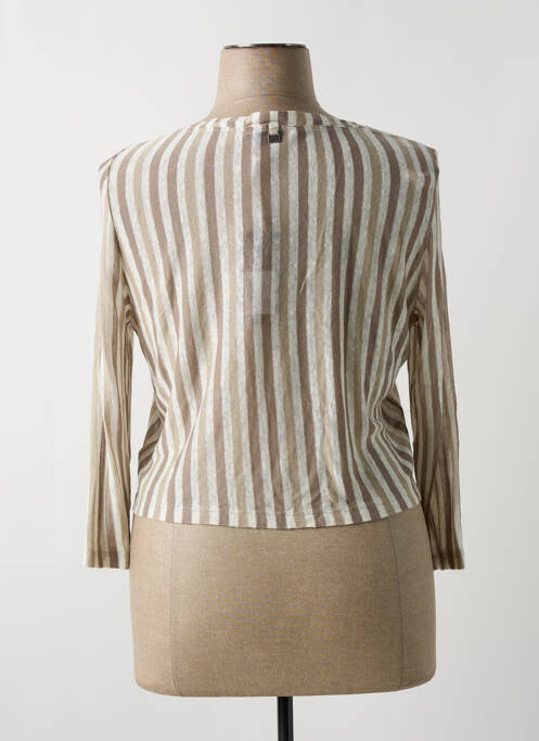 Gilet manches longues beige FRED SABATIER pour femme