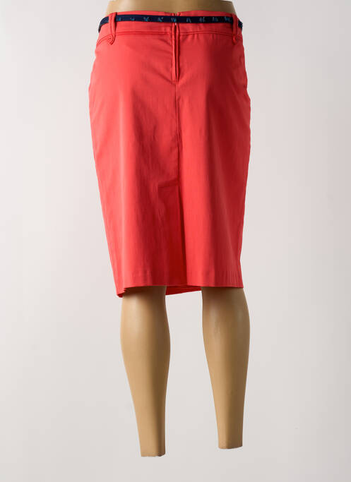 Jupe mi-longue orange UN TEMPS POUR ELLE pour femme